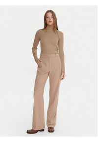 Liu Jo Sweter MF5389 MS46J Beżowy Slim Fit. Kolor: beżowy. Materiał: wiskoza