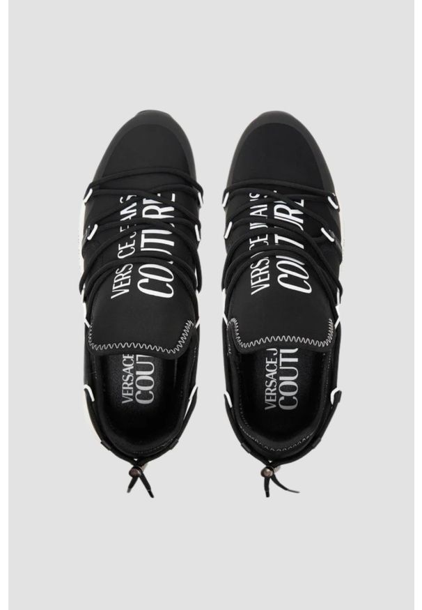 Versace Jeans Couture - VERSACE JEANS COUTURE Czarne męskie sneakersy Fondo Dynamic Dis. Sa6, Rozmiar 44. Kolor: czarny