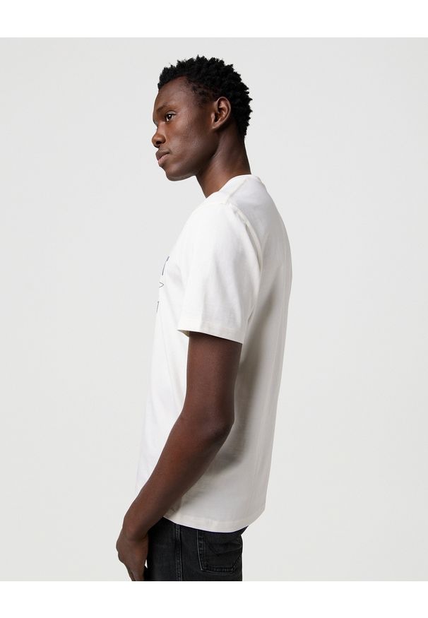 Wrangler - MESKA KOSZULKA WRANGLER AMERICANA TEE WORN WHITE 112371417