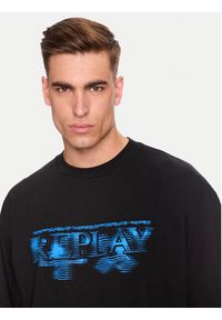 Replay T-Shirt MMG340.000.23454 Czarny Oversize. Kolor: czarny. Materiał: bawełna #5