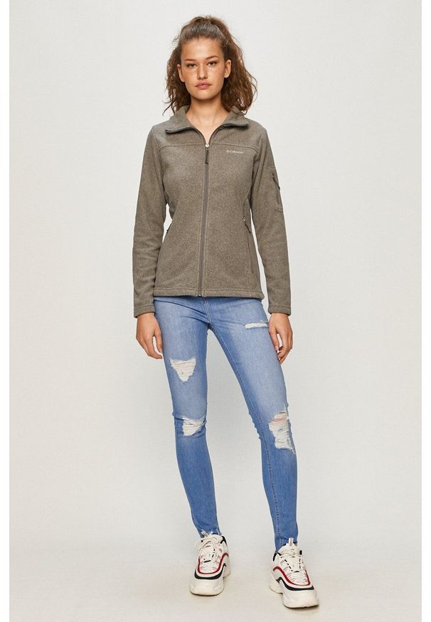 columbia - Columbia - Bluza. Okazja: na co dzień. Kolor: szary. Materiał: dzianina. Styl: casual