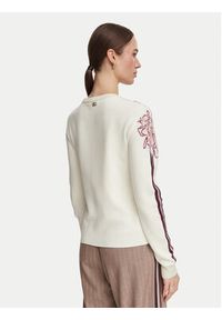 Liu Jo Sport Sweter TF6094 MS49I Kremowy Regular Fit. Kolor: kremowy. Materiał: wiskoza. Styl: sportowy #4