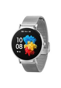 GARETT - Smartwatch Garett Verona srebrny stalowy. Rodzaj zegarka: smartwatch. Kolor: wielokolorowy, srebrny, szary. Styl: casual, elegancki, sportowy, biznesowy #1