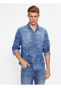 Guess Koszula jeansowa M3BH12 D4U80 Niebieski Regular Fit. Kolor: niebieski. Materiał: bawełna #1