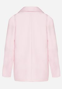 Born2be - Różowa Dwurzędowa Marynarka o Pudełkowym Kroju Oversize Kosalia. Okazja: na co dzień, na spotkanie biznesowe. Kolor: różowy. Materiał: jeans. Styl: biznesowy, klasyczny, elegancki, casual #6