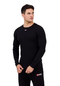 Diesel - DIESEL Czarny longsleeve męski D-RIBBER-LS-N, Rozmiar XXL. Kolor: czarny. Materiał: bawełna, materiał, elastan. Długość rękawa: długi rękaw. Długość: długie #4