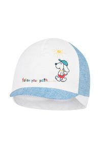 Broel czapka dziecięca kolor granatowy z cienkiej dzianiny. Kolor: niebieski. Materiał: dzianina