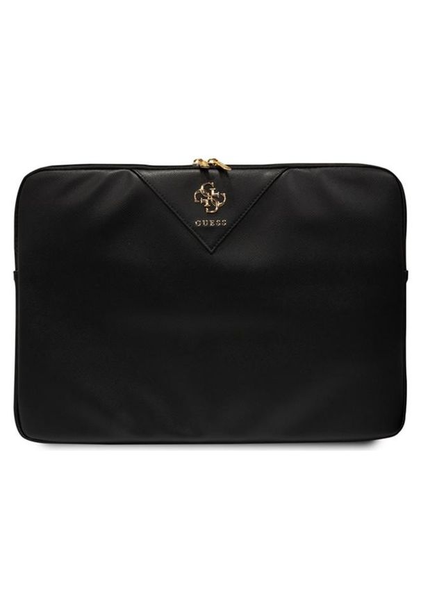 Etui Guess Triangle 4G Sleeve 15'' - 16'' (czarny). Kolor: czarny. Materiał: skóra ekologiczna. Wzór: aplikacja. Styl: elegancki
