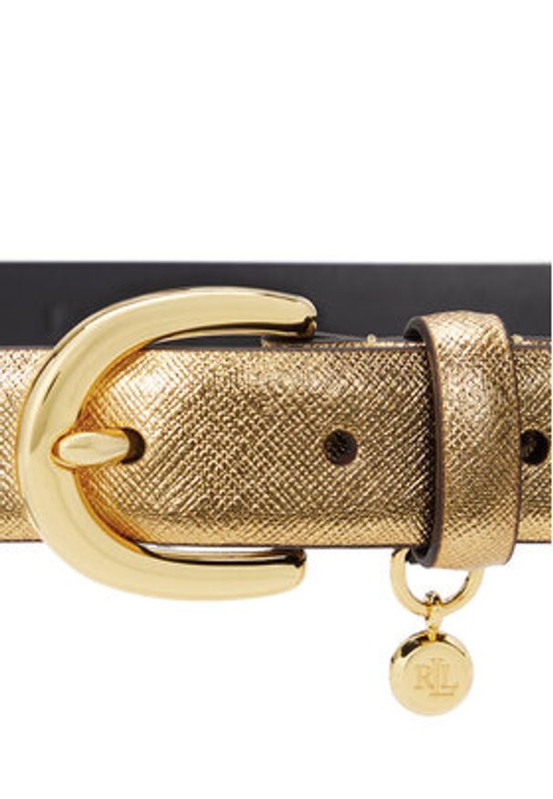 Lauren Ralph Lauren - LAUREN RALPH LAUREN Pasek Damski 412802952047 Złoty. Kolor: złoty. Materiał: skóra