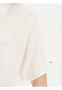 TOMMY HILFIGER - Tommy Hilfiger Polo WW0WW45652 Écru Regular Fit. Typ kołnierza: polo. Materiał: lyocell #5