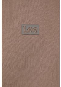 Lee bluza bawełniana męska kolor brązowy gładka. Kolor: brązowy. Materiał: bawełna. Wzór: gładki #2