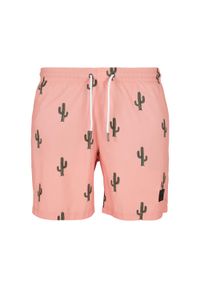 Strój do pływania Urban Classics. Kolor: różowy. Długość: krótkie. Sezon: lato. Sport: pływanie #1