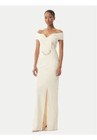 Rinascimento Sukienka wieczorowa CFC0123610003 Beżowy Regular Fit. Kolor: beżowy. Materiał: syntetyk. Styl: wizytowy #1