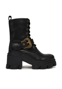 Versace Jeans Couture Botki 79VA3S86 71570 899 Czarny. Kolor: czarny. Materiał: skóra