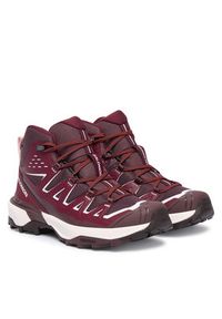 salomon - Salomon Trekkingi X Ultra 360 Edge Mid GORE-TEX L49223400 Bordowy. Kolor: czerwony. Materiał: materiał #5