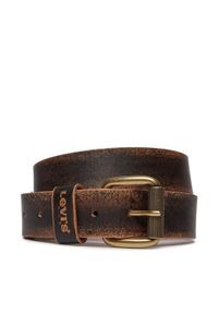Levi's® Pasek Męski 235473-4 Brązowy. Kolor: brązowy. Materiał: nubuk, skóra