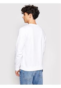 Calvin Klein Jeans Bluza Embroidered Logo J30J314536 Biały Regular Fit. Kolor: biały. Materiał: syntetyk