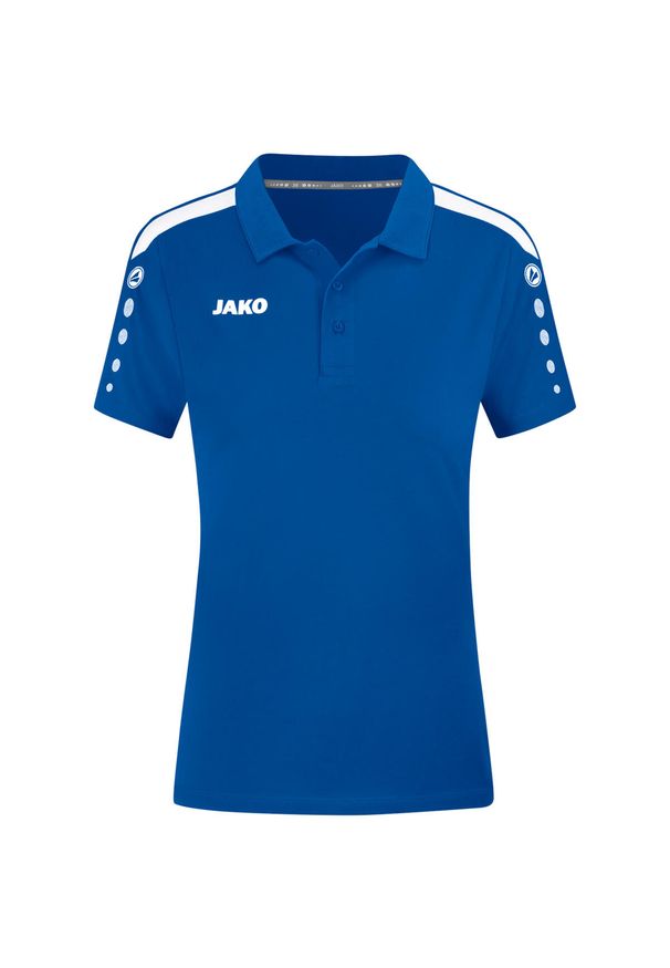Polo Jako Power. Typ kołnierza: polo. Kolor: niebieski. Materiał: materiał. Sport: piłka nożna