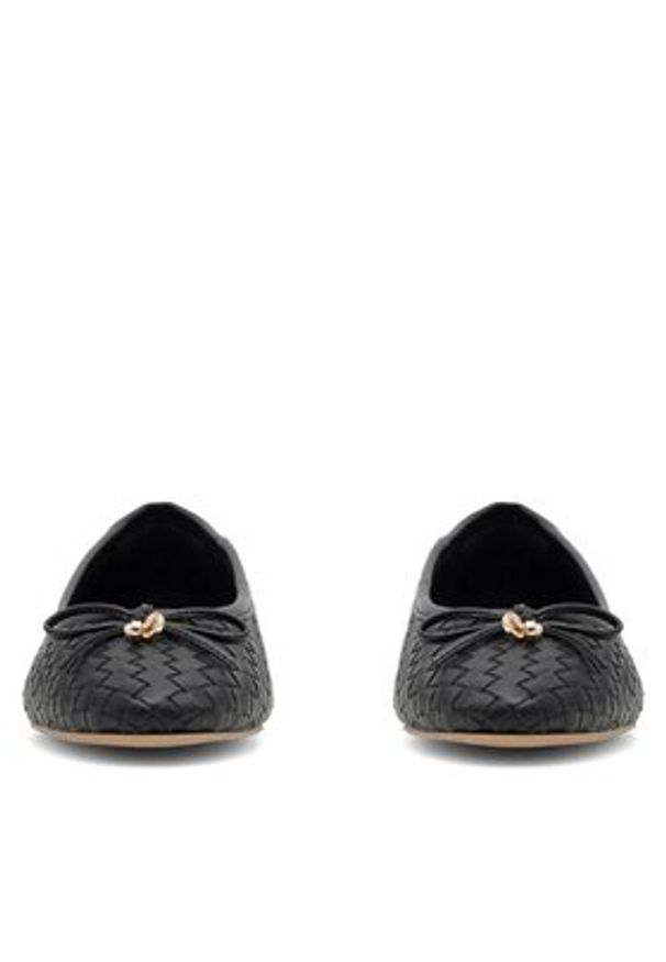 Nine West Baleriny 123AL1260 Czarny. Kolor: czarny. Materiał: skóra