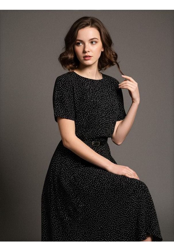 Sinsay - Sukienka z paskiem - wielobarwny