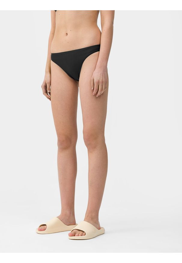 4f - 4F Dół od bikini z materiałów z recyklingu damski XL. Kolor: czarny. Materiał: materiał