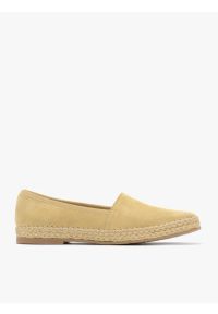 Ryłko - Damskie espadryle w kolorze piaskowym. Kolor: beżowy. Materiał: welur, skóra #1