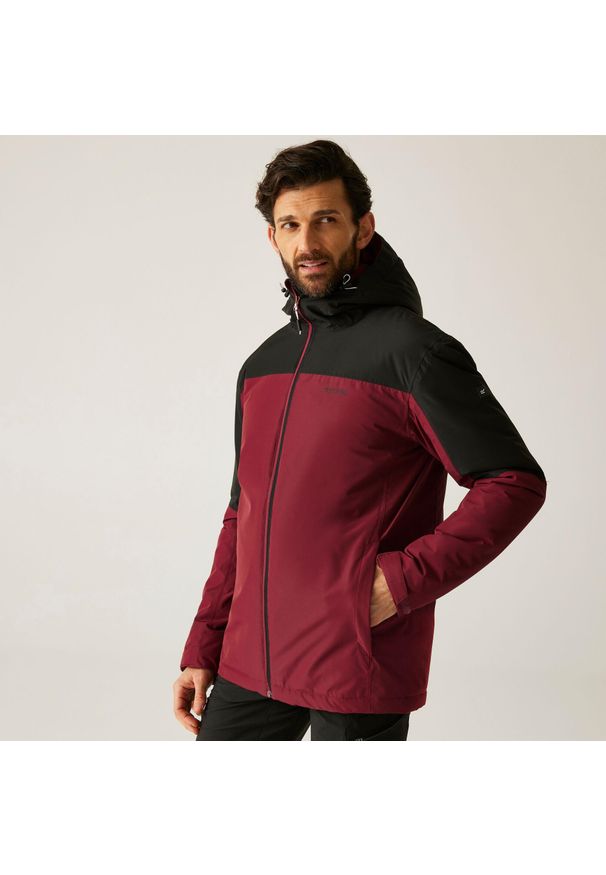 Regatta - Kurtka męska zimowa ocieplana Thornridge. Kolor: czerwony, brązowy, wielokolorowy. Materiał: tkanina, puch. Sezon: zima. Sport: turystyka piesza
