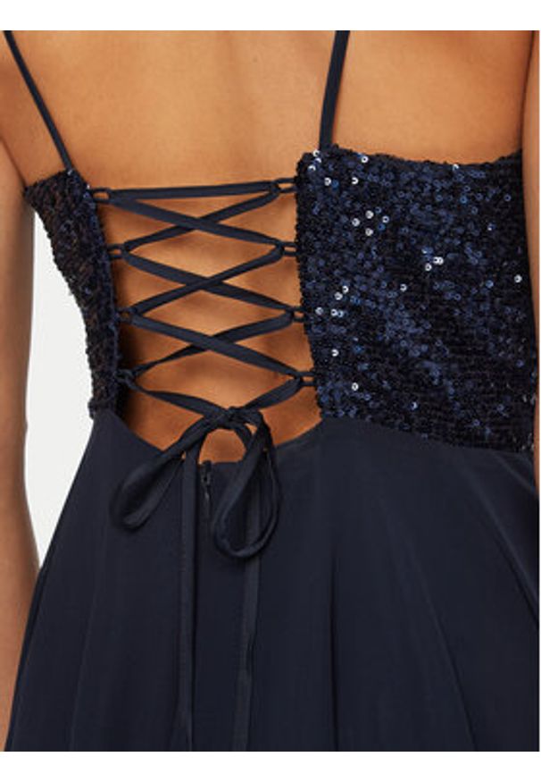 Swing Sukienka wieczorowa 5AI09500 Granatowy Regular Fit. Kolor: niebieski. Materiał: syntetyk. Styl: wizytowy