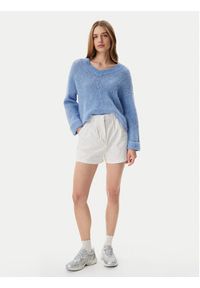 Tommy Jeans Szorty materiałowe Claire DW0DW21643 Écru Regular Fit. Materiał: bawełna