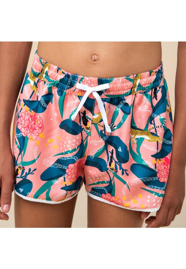 OLAIAN - Szorty surfingowe dla dzieci Olaian Katy Peony. Kolor: różowy. Materiał: poliester, materiał