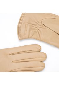 Wittchen - Damskie rękawiczki skórzane z marszczeniem beżowe. Kolor: beżowy. Materiał: skóra. Wzór: aplikacja. Sezon: jesień, zima. Styl: elegancki #4