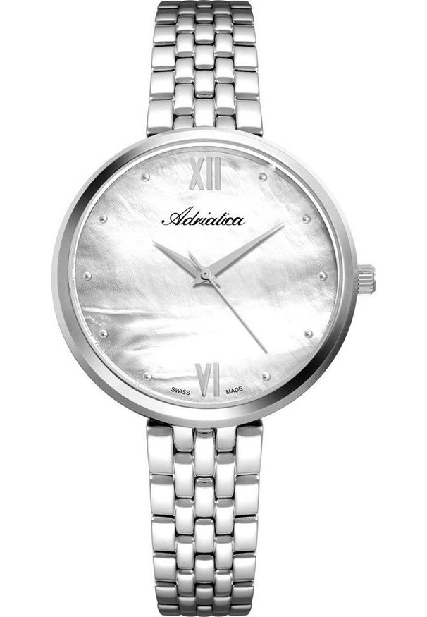 Zegarek Adriatica Zegarek damski Adriatica A3760.518FQ srebrny. Kolor: srebrny