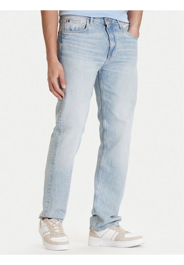 TOMMY HILFIGER - Tommy Hilfiger Jeansy Dover MW0MW42331 Niebieski Straight Fit. Kolor: niebieski