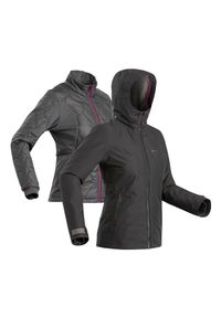 FORCLAZ - Kurtka damska Forclaz Travel 500 3w1 -8° wodoodporna. Kolor: czarny. Materiał: materiał #1