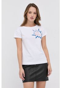 Love Moschino T-shirt damski kolor biały. Okazja: na co dzień. Kolor: biały. Wzór: nadruk. Styl: casual #4