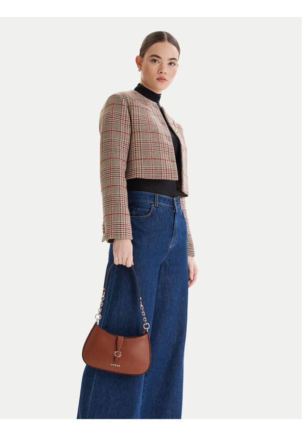 Guess Torebka Carrie HWVG98 96180 Brązowy. Kolor: brązowy. Materiał: skórzane