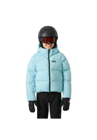 Kurtka z kapturem dla dziewczynki Helly Hansen Nora. Typ kołnierza: kaptur. Kolor: niebieski. Materiał: puch. Sezon: zima. Sport: narciarstwo #1