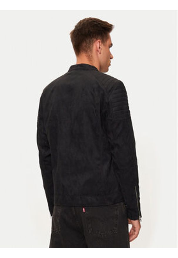 Only & Sons Kurtka z imitacji skóry Gus 22029650 Czarny Regular Fit. Kolor: czarny. Materiał: skóra