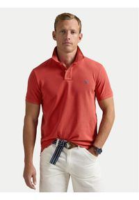 Polo Ralph Lauren Polo 710536856443 Czerwony Slim Fit. Typ kołnierza: polo. Kolor: czerwony. Materiał: bawełna