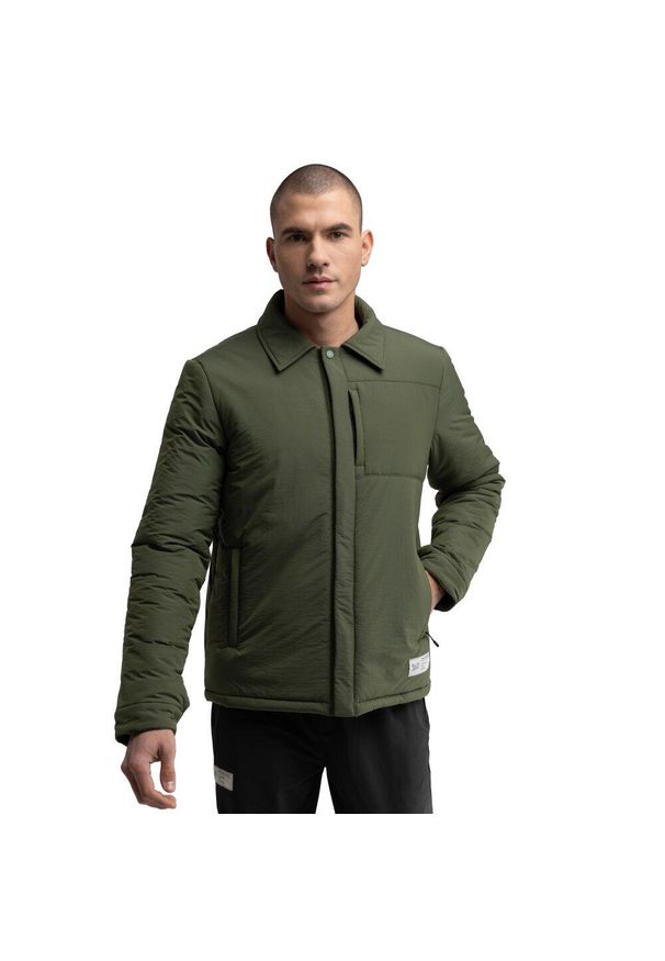 SIROKO - Męska ocieplana wierzchnia koszula rowerowa gravel Kolarstwo Siroko Timber. Kolor: zielony. Materiał: puch