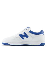 Buty unisex New Balance BB480LBL – białe. Okazja: na co dzień. Kolor: biały. Materiał: skóra, syntetyk, materiał, dresówka. Szerokość cholewki: normalna. Sport: turystyka piesza #5