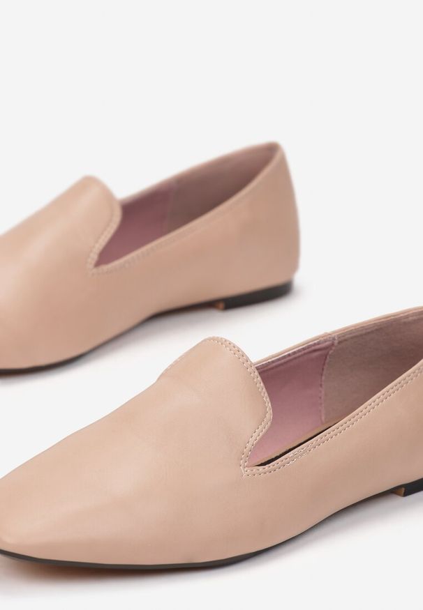 Born2be - Różowe Mokasyny Semissa. Kolor: różowy. Materiał: prążkowany, dzianina. Styl: klasyczny, elegancki