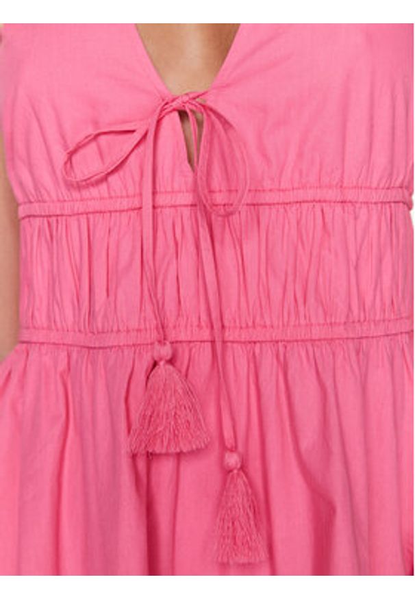 Seafolly Sukienka letnia Sunbreak Poplin 54878-DR Różowy Regular Fit. Kolor: różowy. Materiał: bawełna. Sezon: lato