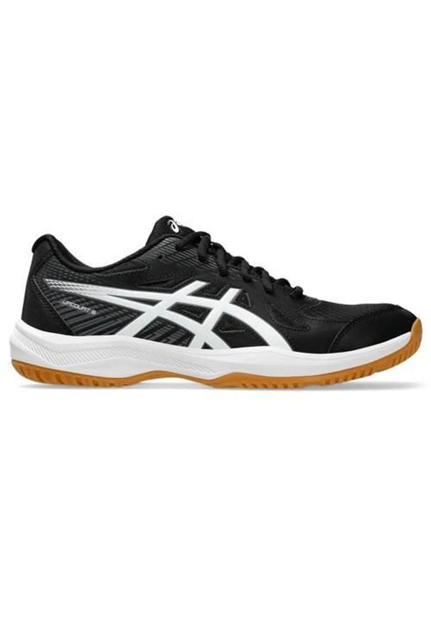 Buty siatkarskie męskie Asics Upcourt 6. Kolor: biały, wielokolorowy, czarny. Materiał: materiał, syntetyk. Szerokość cholewki: normalna