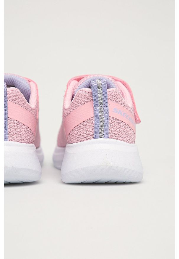 skechers - Skechers Buty dziecięce kolor różowy. Nosek buta: okrągły. Zapięcie: rzepy. Kolor: różowy. Materiał: guma