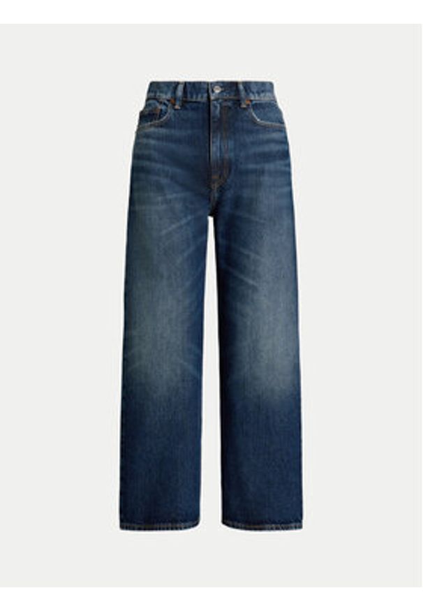 Polo Ralph Lauren Jeansy 211969378001 Granatowy Wide Leg. Kolor: niebieski