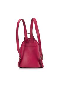 Wittchen - Damski plecak skórzany z monogramem mały różowy. Kolor: różowy. Materiał: skóra. Wzór: haft. Styl: casual, elegancki #6
