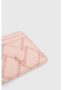 Kurt Geiger London etui na karty skórzane kolor różowy. Kolor: różowy. Materiał: skóra #5