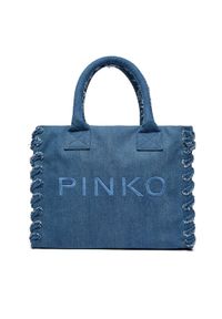 Pinko Torebka Beach Shopping PE 24 PLTT 100782 A1WT Granatowy. Kolor: niebieski