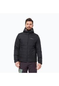 Kurtka puchowa męska Jack Wolfskin Lapawa Ins Hoody. Kolor: czarny. Materiał: puch. Sport: turystyka piesza #1